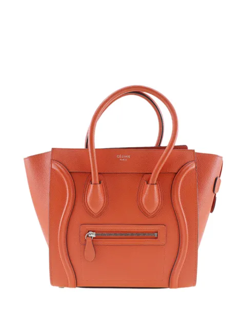 Celine Pre-Owned 2012-2018 Micro Leather Luggage tote bag Orange UJHP8C0PC7PJNFAQ