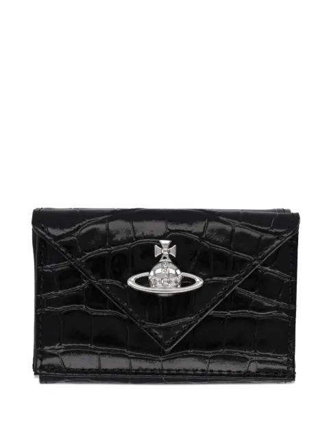 Vivienne Westwood Orb-detail croco-effect wallet Black 5115002EWL0098
