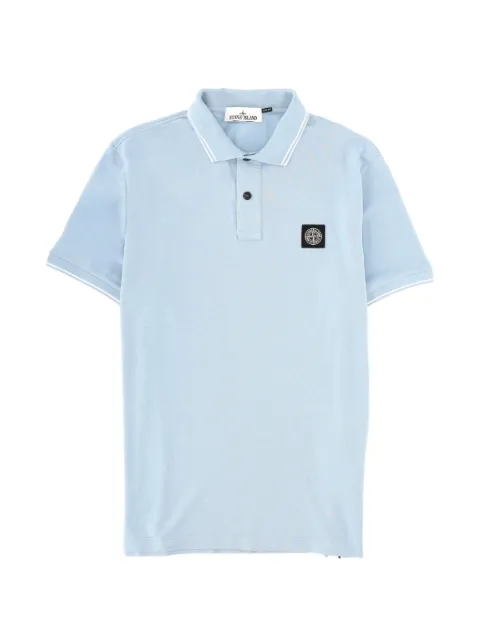 Stone Island 2200010 organic cotton piqué with stretch polo shirt Blue L1S152200010S0018