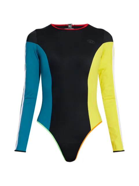 Diesel Livia-D-Pop colourblock swimsuit Black A20406CJBQ