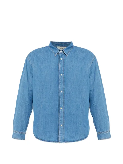 FRAME buttoned cotton shirt Blue M035DWT113