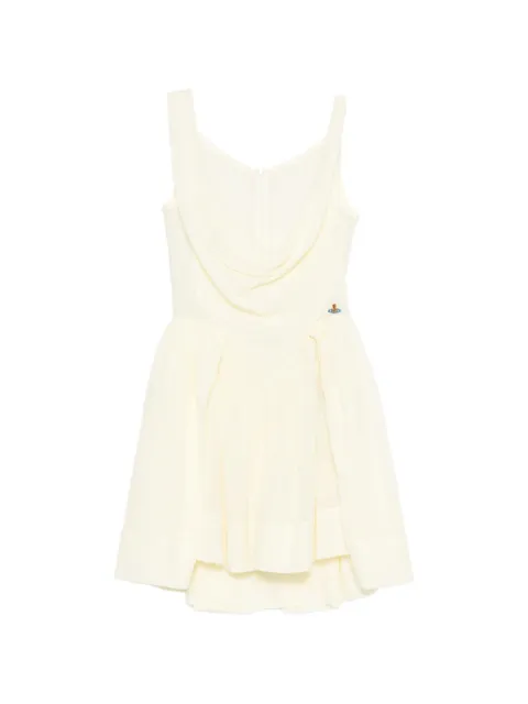 Vivienne Westwood Sunday draped tiered mini dress Neutrals 1101039HW01EH