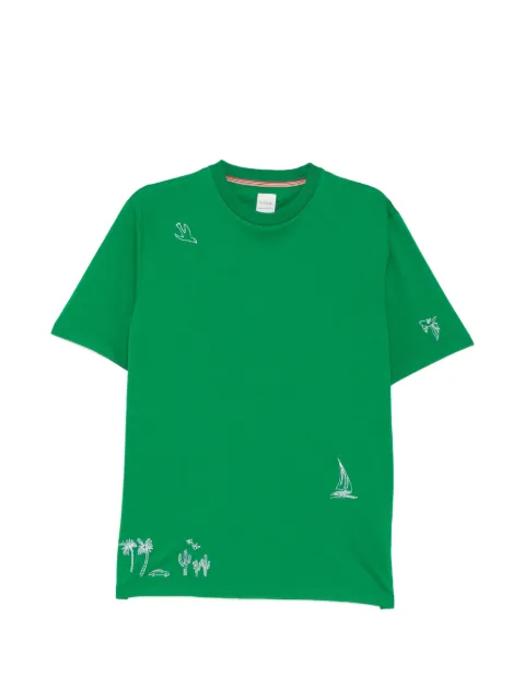 Paul Smith graphic-embroidered T-shirt Green M1R919TVP5661