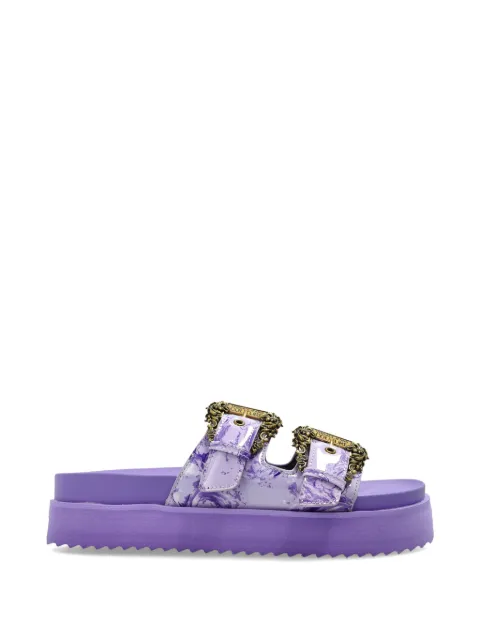 Versace Jeans Couture buckle-strap platform sandals Purple 80VA3SM1ZS366