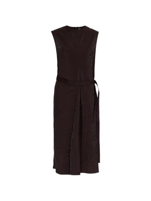 Studio Nicholson Verve tie belt midi dress Brown VERVESNW1777