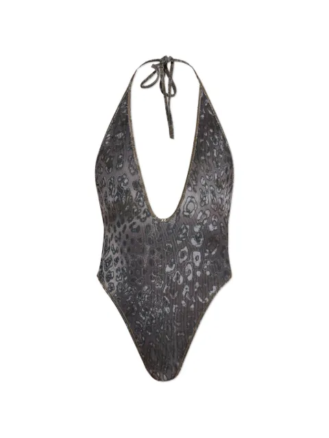 Diesel Audrey-Utlt animal-print swimsuit Grey A20417GSBB