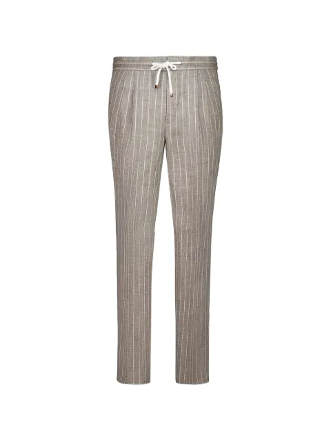 Brunello Cucinelli striped linen trousers Neutrals MZ412E1710C6184