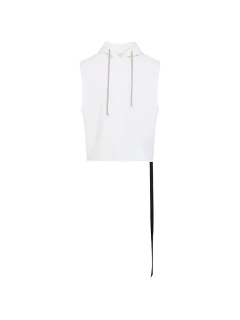 Rick Owens DRKSHDW hooded sleeveless vest White DU01F4165RIGP