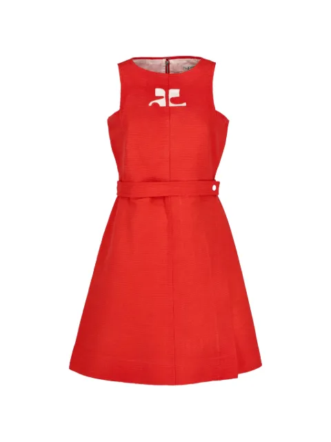 Courrèges Pre-Owned logo-detail belted dress Red MR26072510