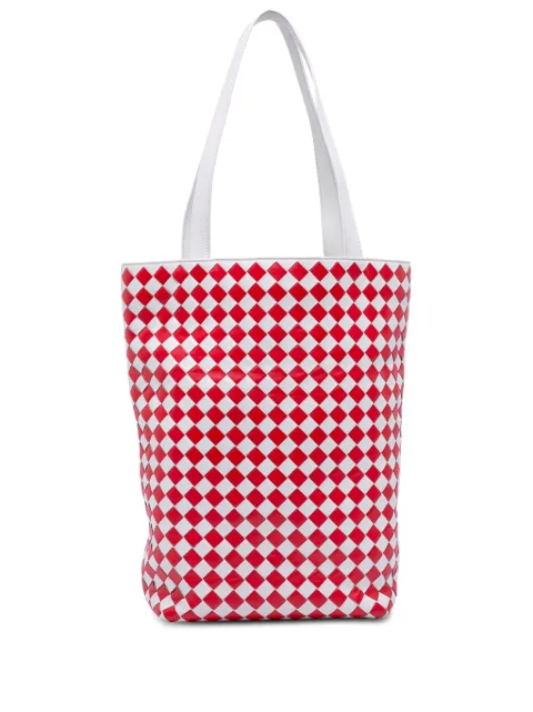 Bottega Veneta Pre-Owned 2012-2026 Nappa Intrecciato Check Avenue tote bag Red PXA9EOQ1JO20BMAI