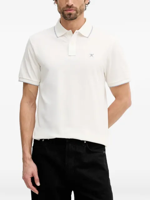 Hackett London logo-embroidery polo shirt Neutrals HM5600085