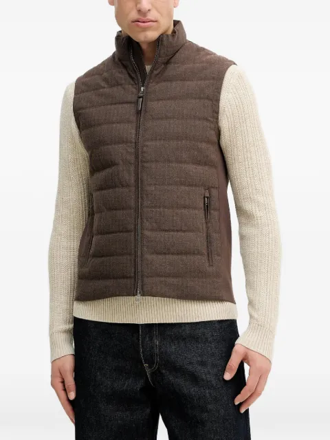 Hackett London quilted zip-fastening gilet Brown HM4000100