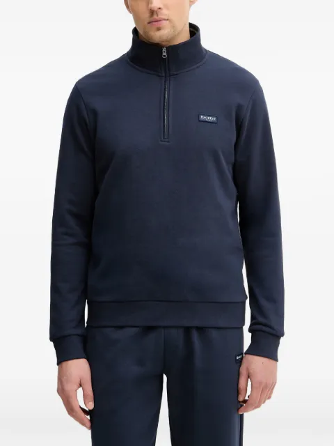 Hackett London zip collar sweater Blue HM5800090
