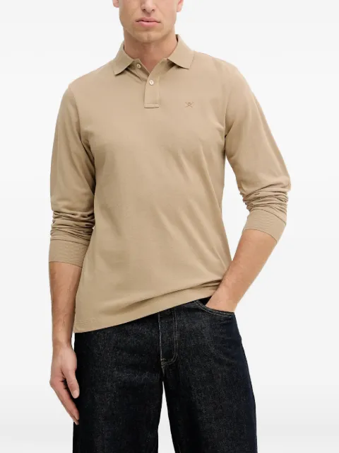 Hackett London long-sleeve polo shirt Neutrals HM5500022