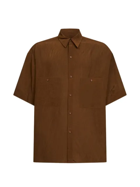Uma Wang chest-pockets short-sleeve shirt Brown UM1529