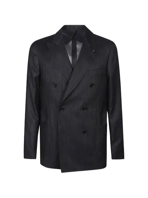 Lardini double-breasted blazer Blue CN660AEPAIF66417
