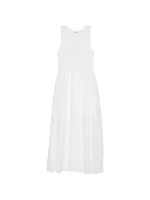TWINSET V-neck long dress White 261LB3EDD00526