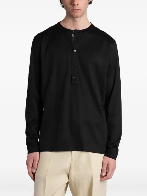 Paul Smith Artist Stripe henley sweater Black M1R875ZTV00088
