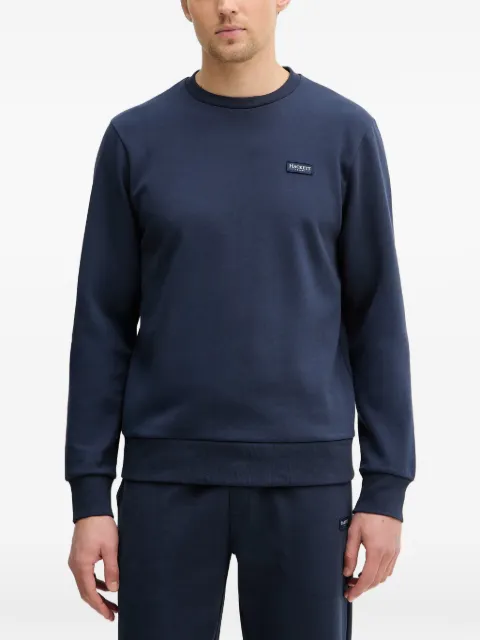 Hackett London logo-patch sweatshirt Blue HM5800089