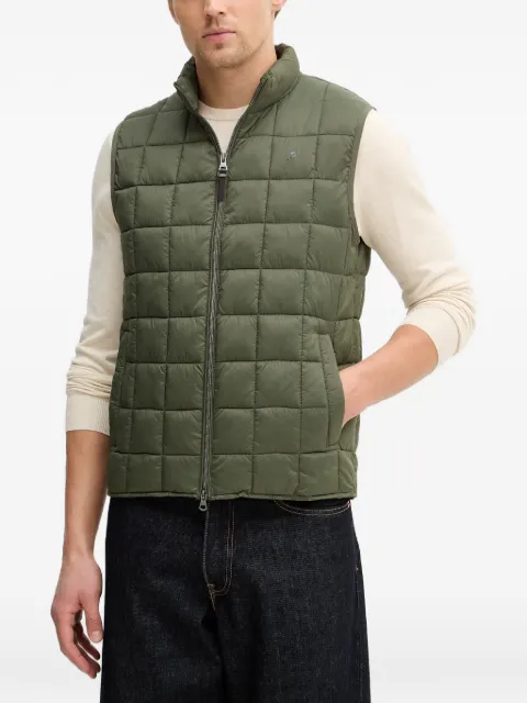 Hackett London quilted zip-fastening gilet Green HM4000089