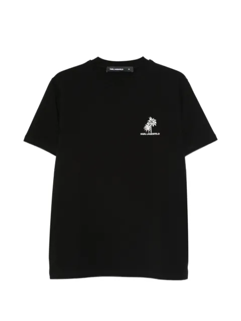 Karl Lagerfeld palm-tree T-shirt Black 755041562221