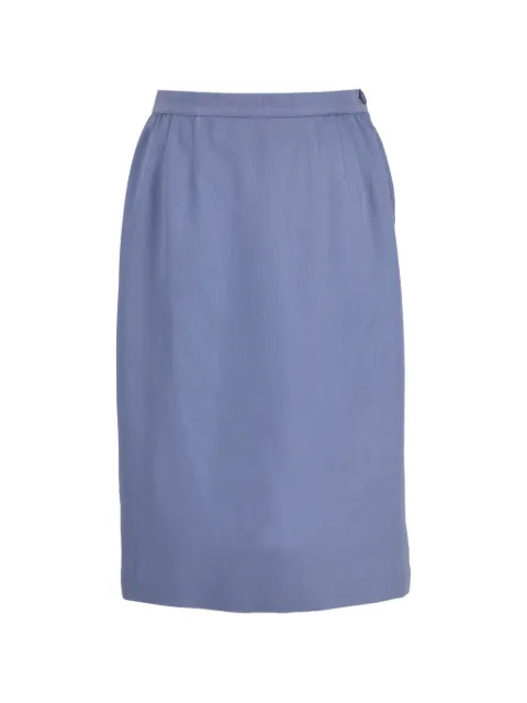 Valentino Garavani Pre-Owned cotton midi skirt Blue MR12072540