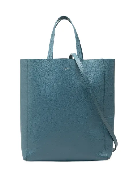 Celine Pre-Owned 2019 Small Grained Calfskin Vertical Cabas satchel Blue RQTOJ9DUCURFLK4C