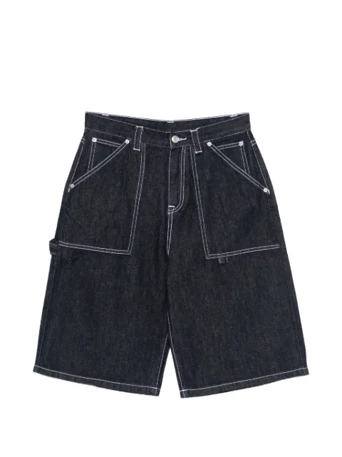 WRSTBHVR contrast-stitch denim shorts Blue U9026SB3331