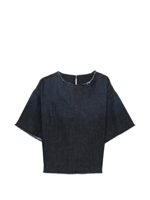 Nine In The Morning Rebe frayed top Blue 9SS26RBE01