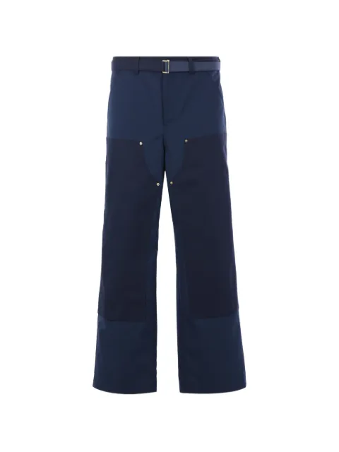 sacai x Carhartt Wip belt loop patch trousers Blue 2603993M