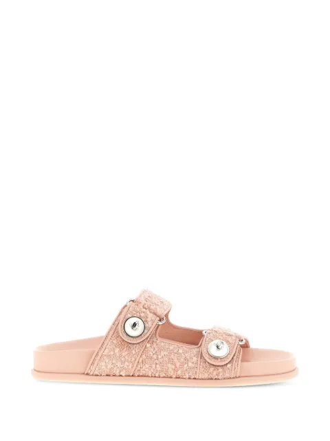Jimmy Choo tweed pearl Fayence sandals Pink FAYENCESANDALTWW