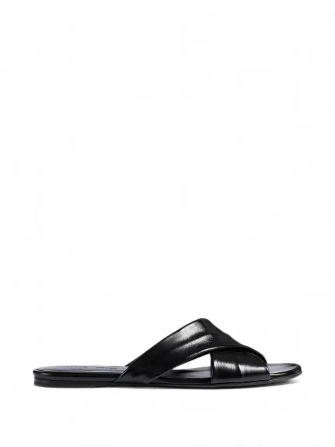 KHAITE crossed strap liria sandals Black F3102987200