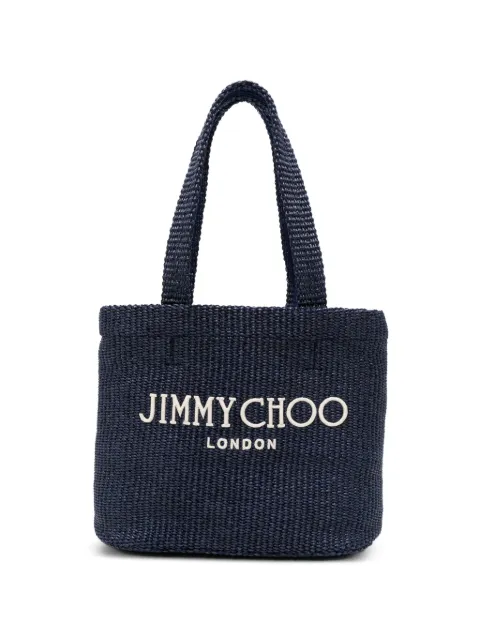 Jimmy Choo East-West logo tote bag Blue BEACHTOTEEWMJYN