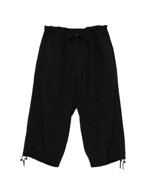 Yohji Yamamoto striped-pattern trousers Black HKP542271