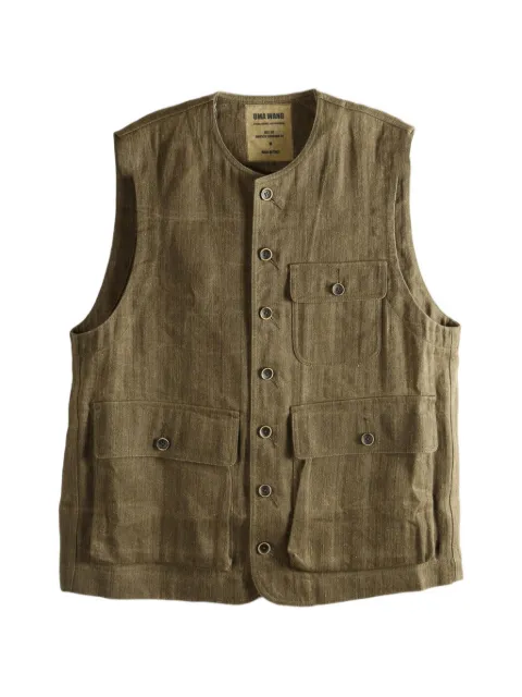 Uma Wang Jolt vest Brown UM6526