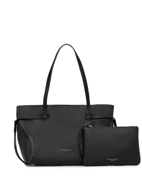 GIANNI CHIARINI Violette detachable pouch tote bag Black BS11285RNGDBL