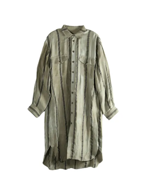 Uma Wang Trek striped shirt Grey UM1521