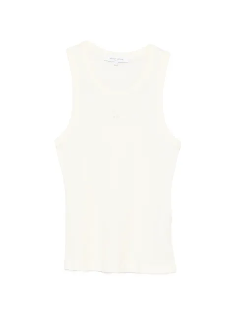 Maison Kitsuné embroidered ribbed tank top White OW00604KJ0134