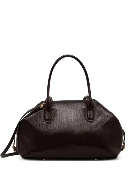 Themoirè medium Talia Trunk crinkled-effect tote bag Brown 261WTMTTM