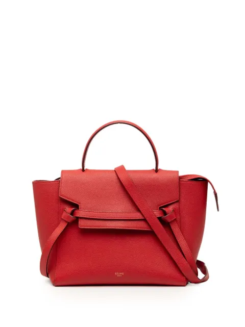 Celine Pre-Owned 2016 Micro Grained Calfskin Belt Bag satchel Red UIGDOAYDE01UOPMR