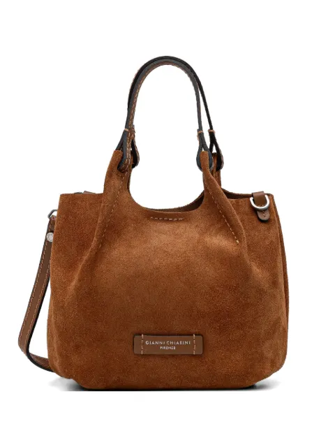 GIANNI CHIARINI suede top handle shoulder bag Brown BS9778CMPL1478