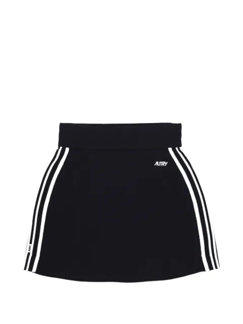 Autry logo-embroidered striped-side skirt Blue SKPW031B