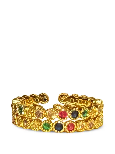 HZMER JEWELLERY Zein rings stack (set of two) Gold MCZRSG188