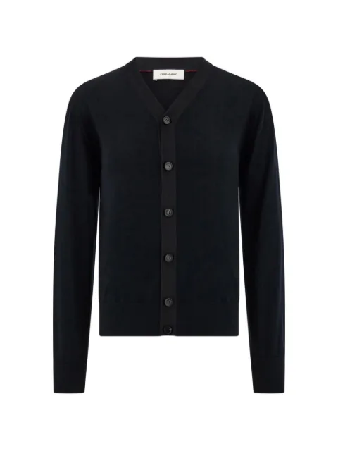 Ferragamo V-neck button-up cardigan Blue 788641