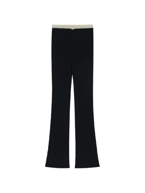 Kimhekim contrast-waist ribbed trousers Black PS24KN073BI
