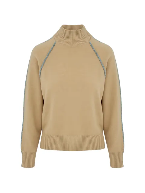 Lorena Antoniazzi ribbed funnel neck sweater Neutrals A25115DM11A24722151