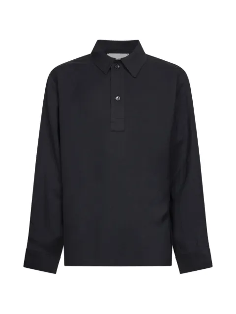 Studio Nicholson long-sleeved polo shirt Black AUSTINSNM1508DARKESTNAVY
