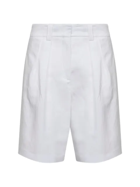 Blanca Vita double-pleat shorts White BELSIK3792DIAMANTE