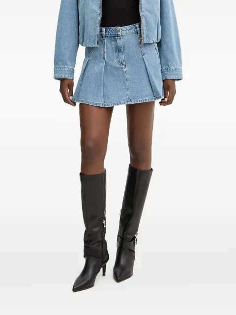 Michael Michael Kors pleated mini denim skirt Blue MR670M0FAU