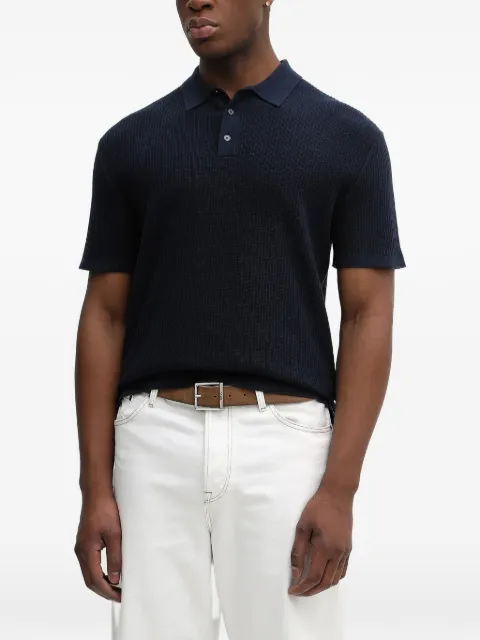Michael Kors ribbed-knit polo shirt Blue CR660J3FE5